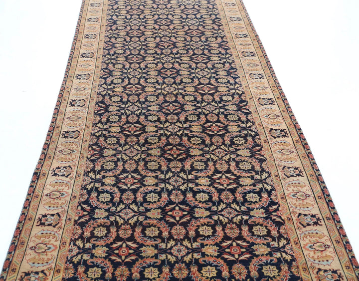 Indian Tabriz Rug 3' 11" x 11' 7" Hand-Knotted | No. AT29312