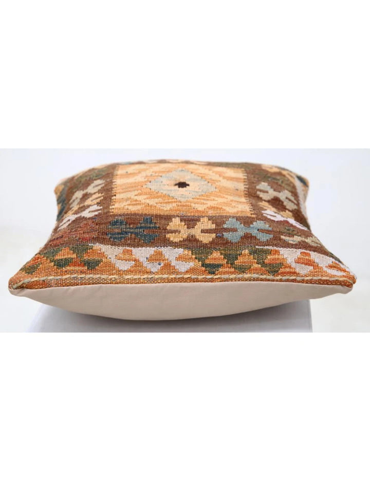 Afghan Tribal Pillow 1' 5" x 1' 5" Hand-Woven | No. AT29521