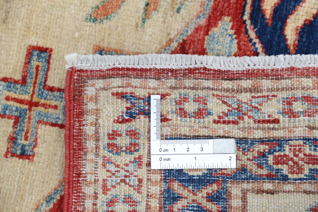Afghan Royal Kazak Rug 4' 11" x 5' 11" Hand-Knotted | No. AT29523
