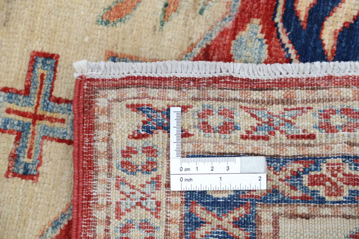 Afghan Royal Kazak Rug 4' 11" x 5' 11" Hand-Knotted | No. AT29523