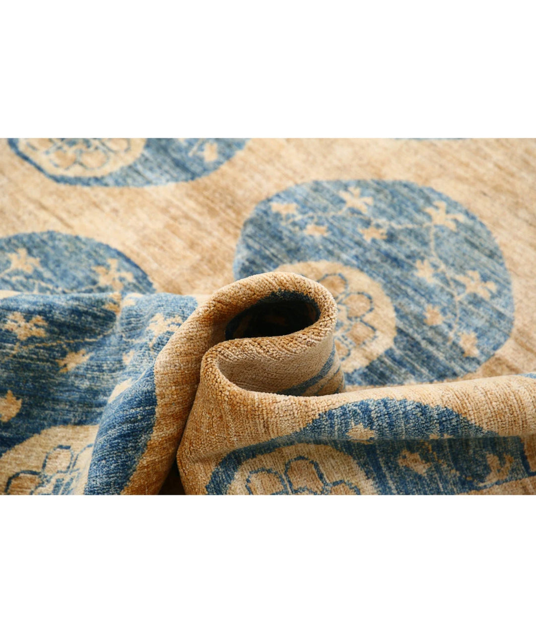 Multicolor Afghan Oriental Rug 4'9" x 6'3" Hand-Knotted close-up