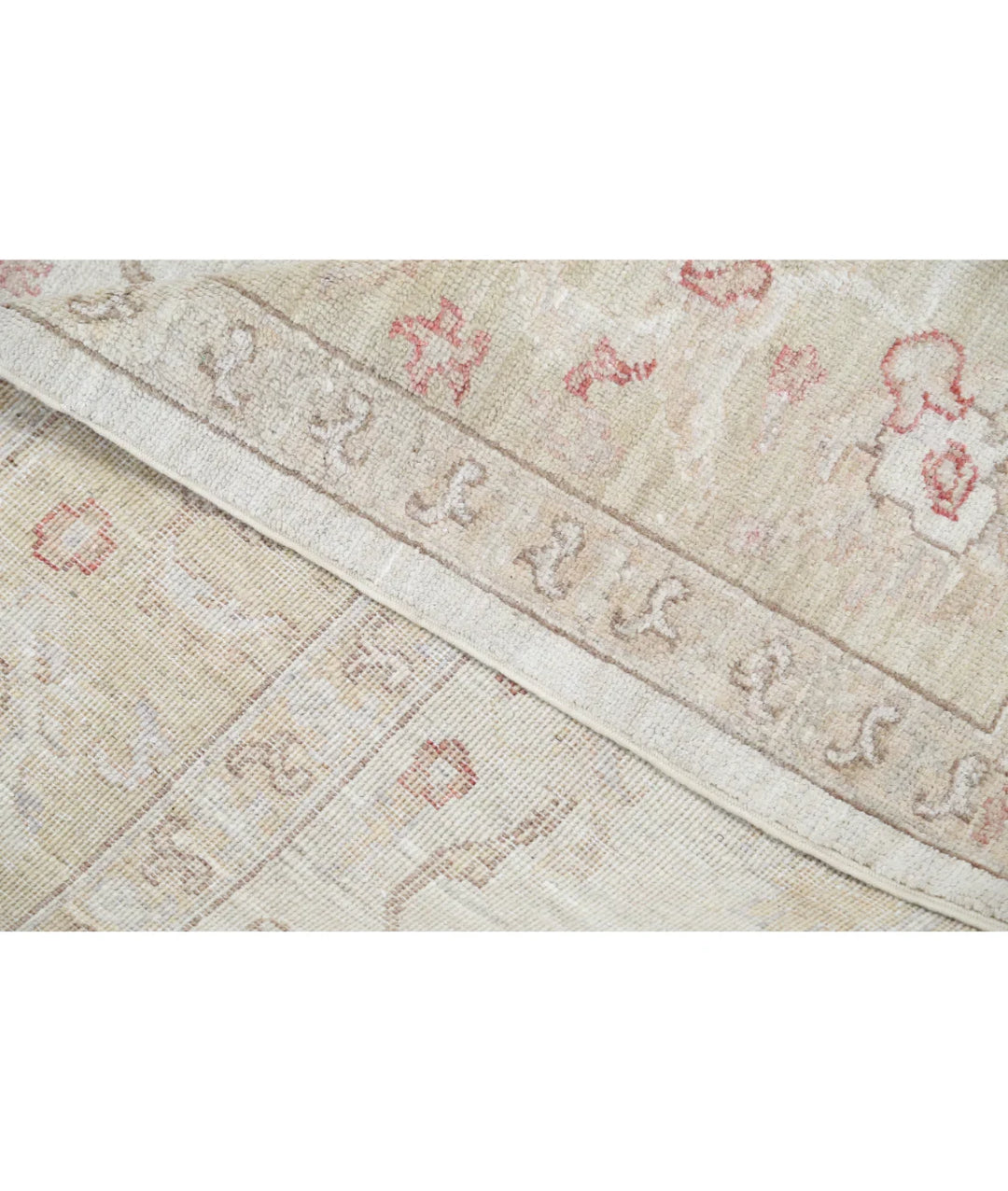 Ivory Afghan Serenity Rug 5' 11" x 9' 3" Hand-Knotted | No. AT29536