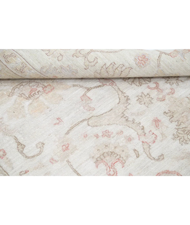 Ivory Afghan Serenity Rug 5' 11" x 9' 3" Hand-Knotted | No. AT29536