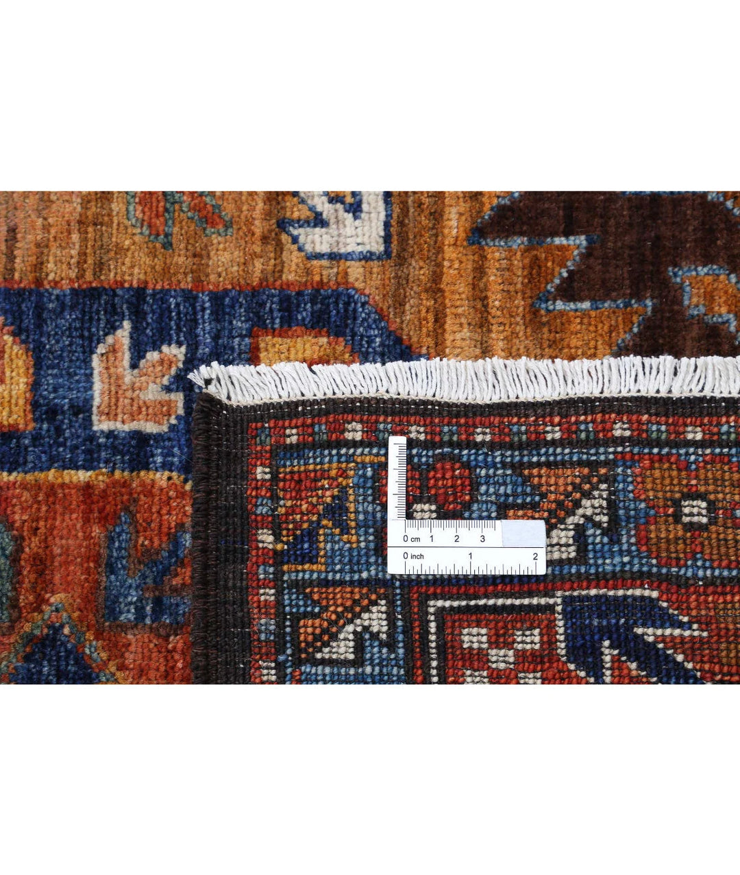 Afghan Nomadic Caucasian Humna Rug 8' 11" x 12' 7" Hand-Knotted | No. AT29573