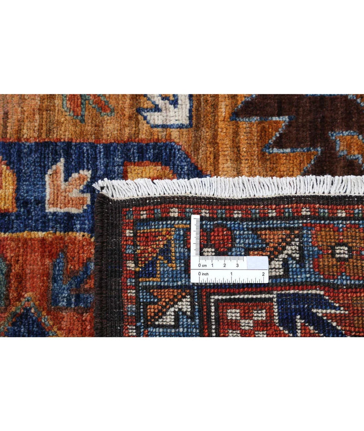 Afghan Nomadic Caucasian Humna Rug 8' 11" x 12' 7" Hand-Knotted | No. AT29573