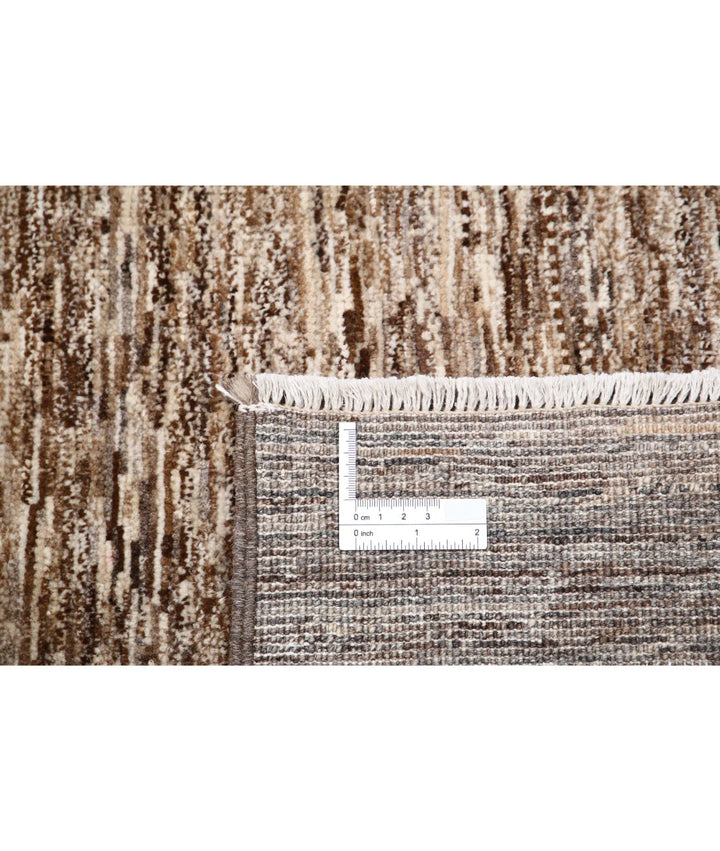 Beige Afghan Oriental Rug 7' 11" x 9' 2" Hand-Knotted | No. AT29604