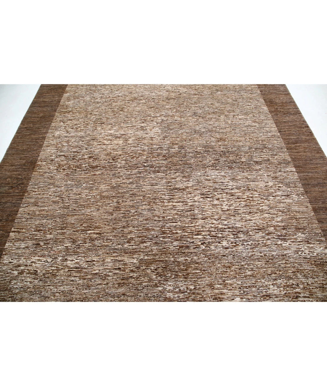 Beige Afghan Oriental Rug 7' 11" x 9' 2" Hand-Knotted | No. AT29604