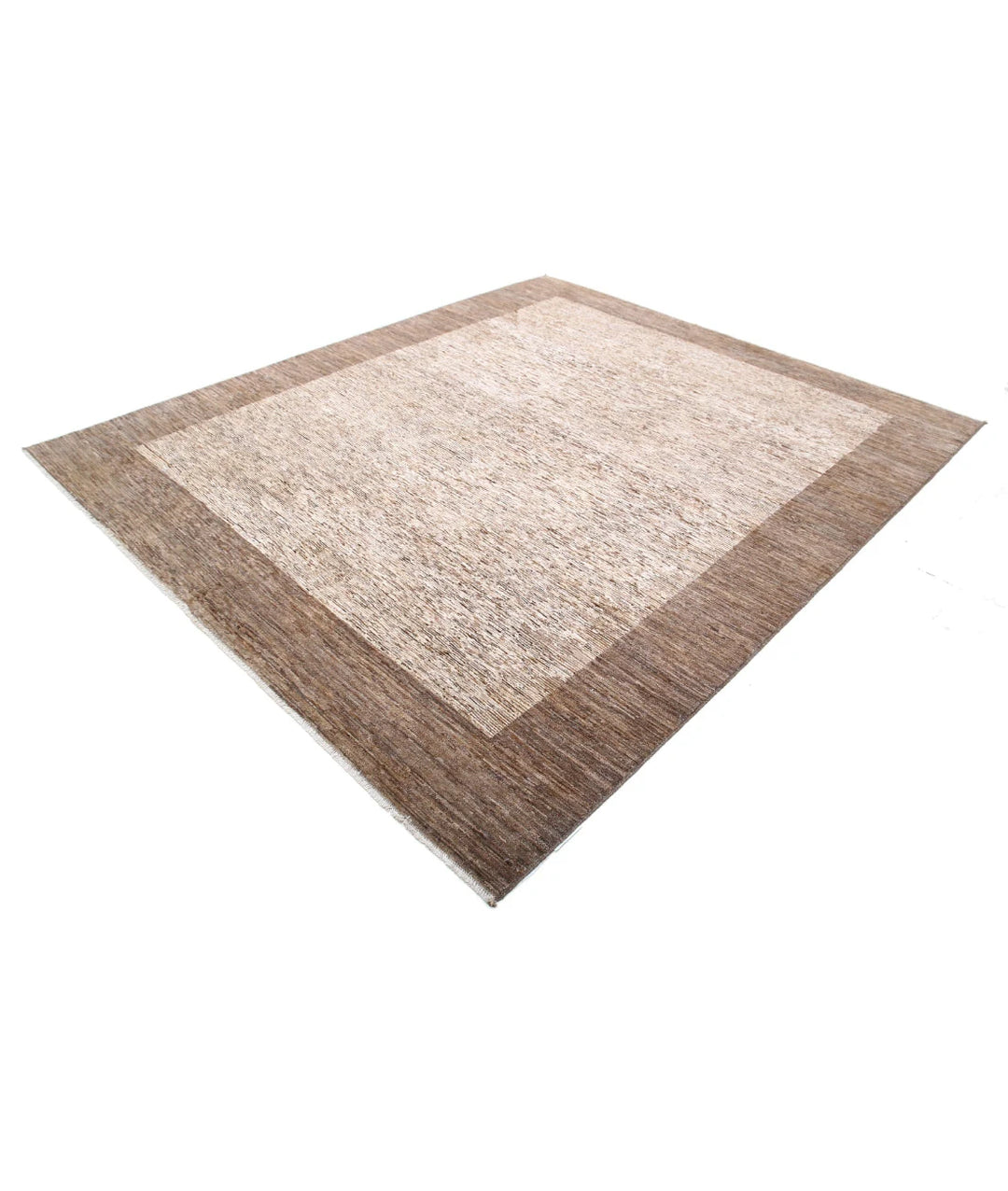 Beige Afghan Oriental Rug 7' 11" x 9' 2" Hand-Knotted | No. AT29604