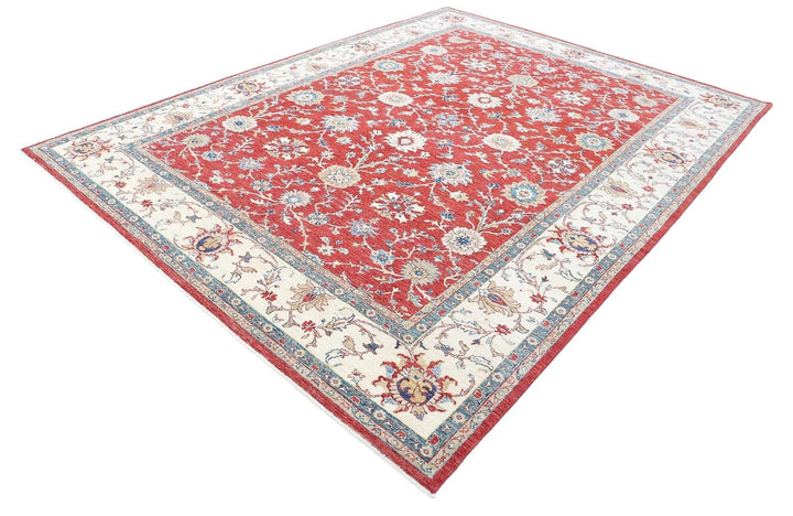 Red Afghan Ziegler Farhan Rug 8' 2" x 11' 0" Hand-Knotted | No. AT29605