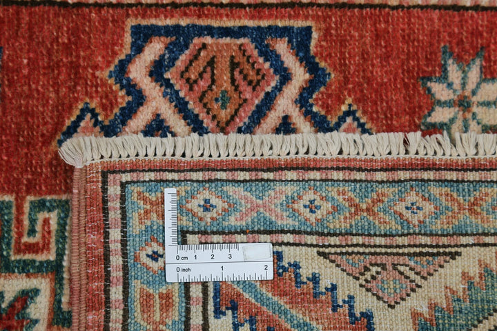 Afghan Royal Kazak Rug 2' 7" x 5' 10" Hand-Knotted | No. AT29676