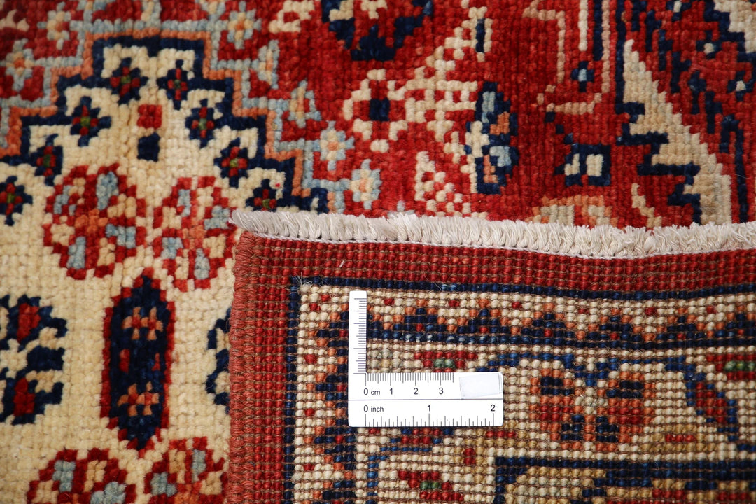 Red Afghan Ziegler Rug 2' 8" x 3' 7" Hand-Knotted | No. AT29690