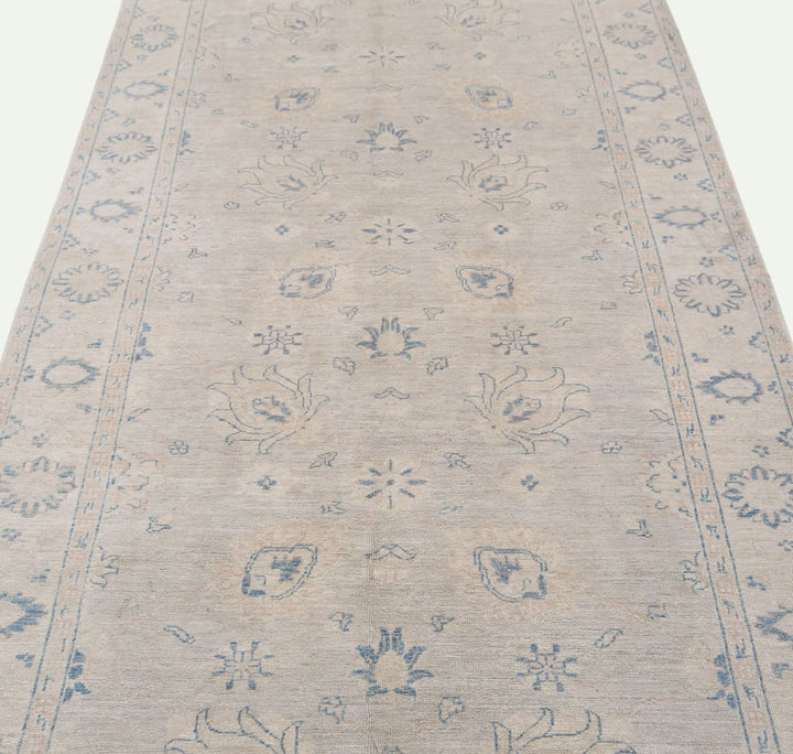 Afghan Serenity Runner Rug 3' 11" x 13' 9" Hand-Knotted | No. AT29729