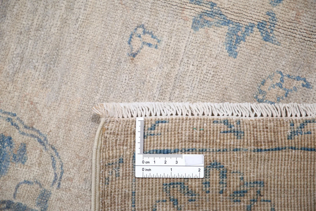 Afghan Serenity Runner Rug 3' 11" x 13' 9" Hand-Knotted | No. AT29729