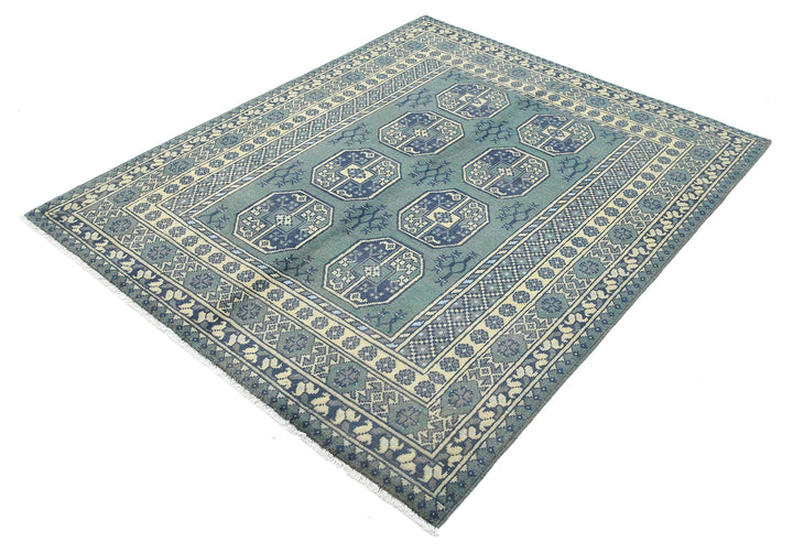 Afghan Akcha Revival Rug 5' 1" x 6' 2" Hand-Knotted | No. AT29850