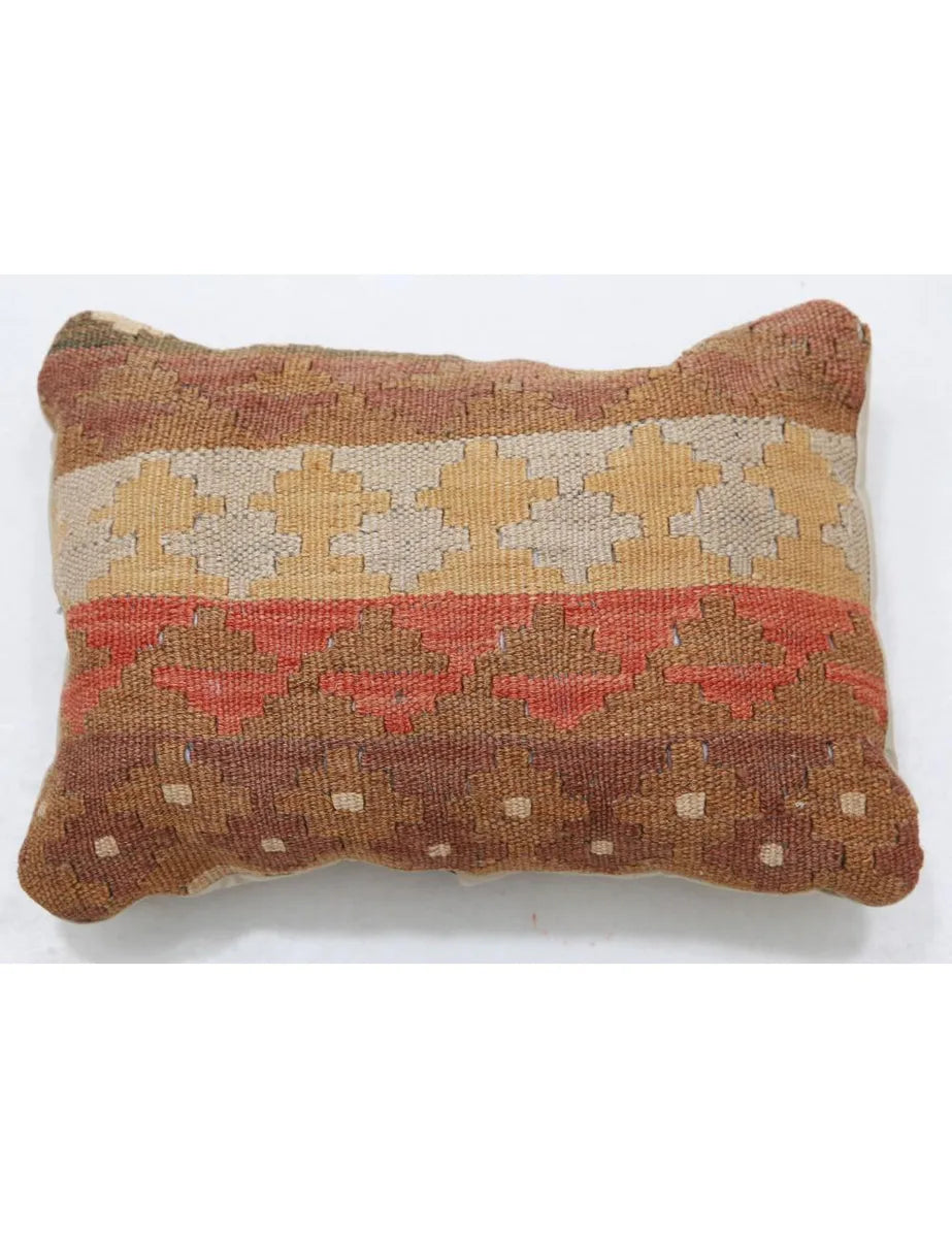 Afghan Tribal Pillow 1' 0" x 1' 5" Hand-Woven | No. AT29919