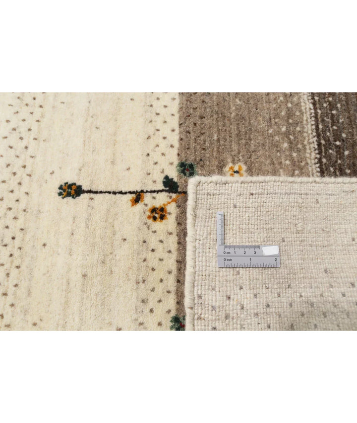 Ivory Indian Oriental Rug 5' 7" x 8' 0" Hand-Knotted | No. AT29951