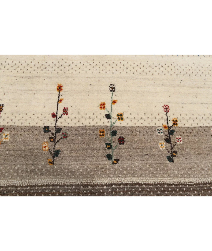 Ivory Indian Oriental Rug 5' 7" x 8' 0" Hand-Knotted | No. AT29951