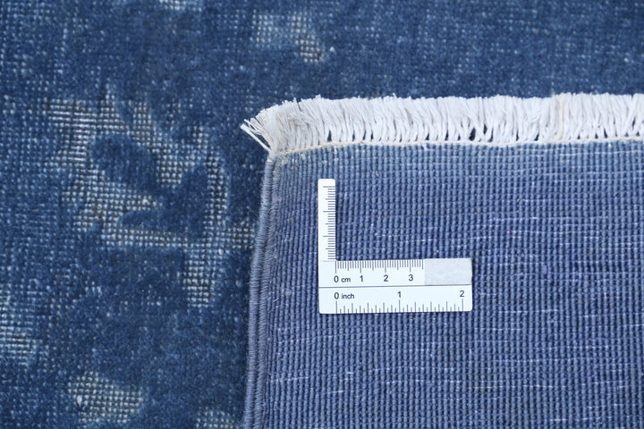 Blue Afghan Oriental Rug 8' 7" x 11' 9" Hand-Knotted | No. AT30038