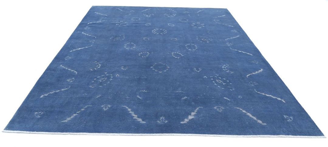 Blue Afghan Oriental Rug 8' 7" x 11' 9" Hand-Knotted | No. AT30038