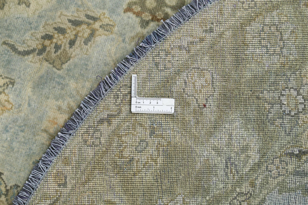 Blue Indian Ziegler Rug 5'8" x 5'10" Hand-Knotted | No. AT30043