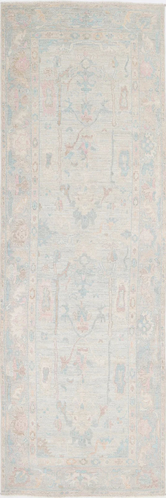Afghan Oushak Rug 4' 1" x 12' 6" Hand-Knotted | No. AT30077