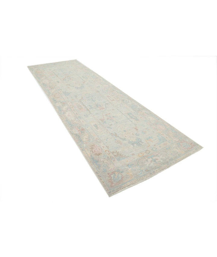 Afghan Oushak Rug 4' 1" x 12' 6" Hand-Knotted | No. AT30077