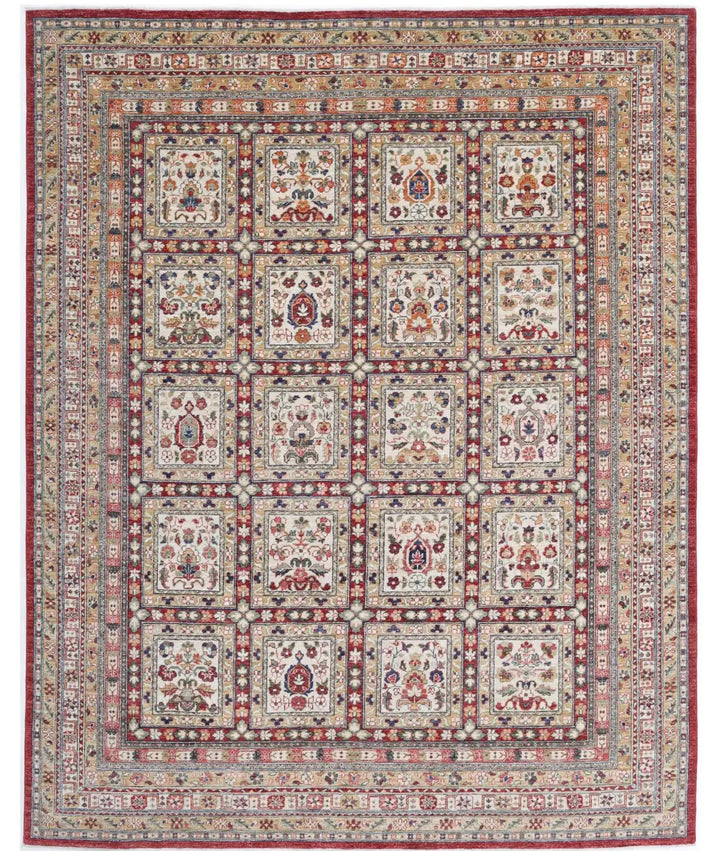 Afghan Bakhtiari Rug 8' 0" x 10' 0" Hand-Knotted | No. AT30207