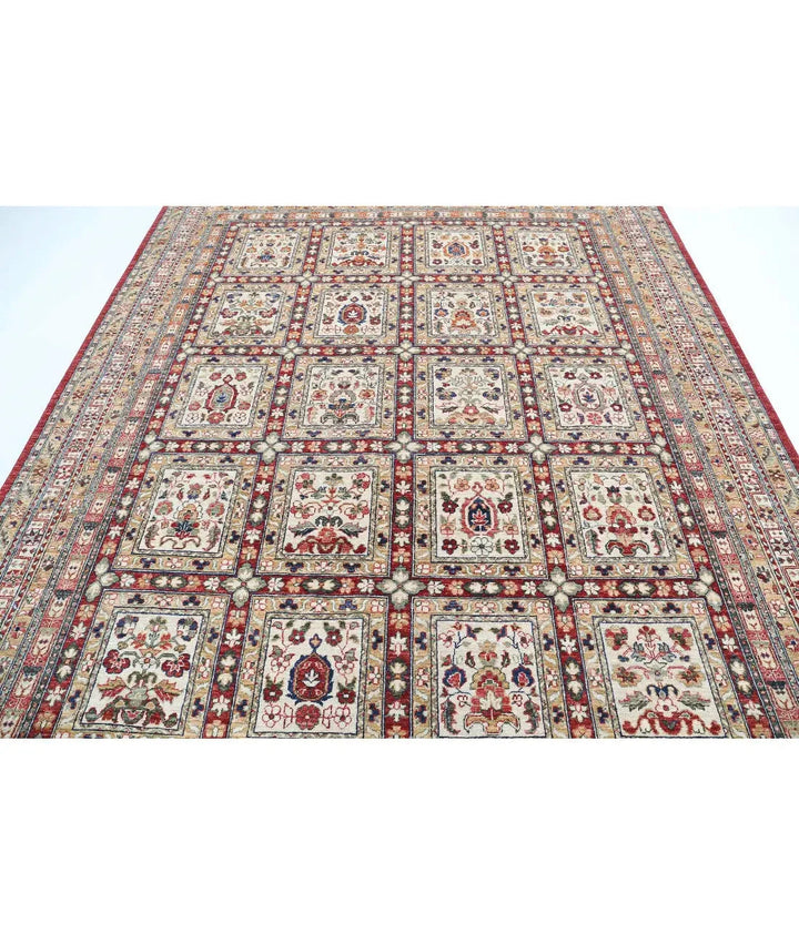 Afghan Bakhtiari Rug 8' 0" x 10' 0" Hand-Knotted | No. AT30207