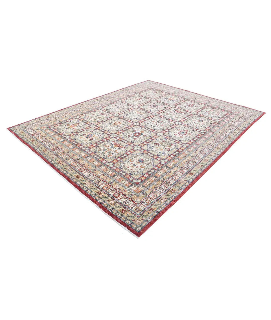 Afghan Bakhtiari Rug 8' 0" x 10' 0" Hand-Knotted | No. AT30207