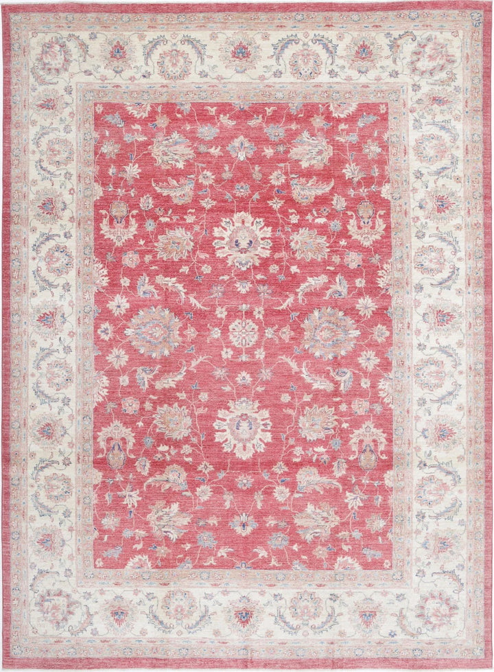 Afghan Ziegler Sultanabad Rug 8' 1" x 11' 1" Hand-Knotted | No. AT30222