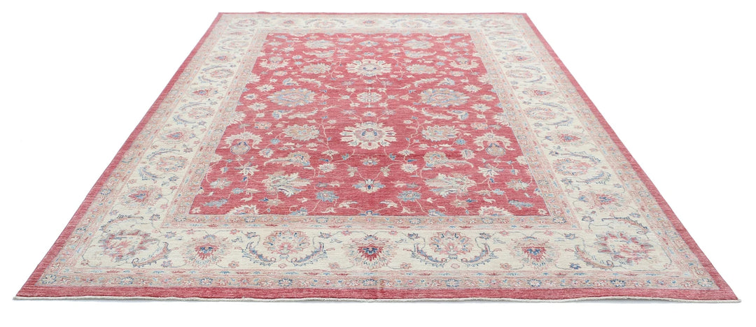 Afghan Ziegler Sultanabad Rug 8' 1" x 11' 1" Hand-Knotted | No. AT30222