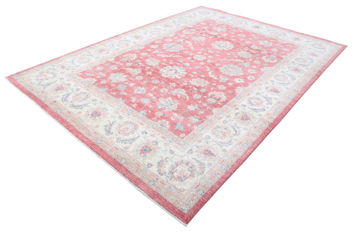 Afghan Ziegler Sultanabad Rug 8' 1" x 11' 1" Hand-Knotted | No. AT30222