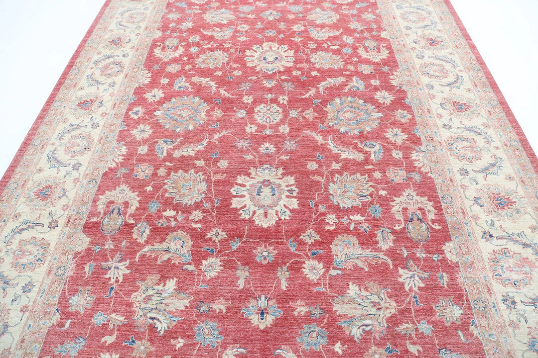 Afghan Ziegler Sultanabad Rug 8' 1" x 11' 1" Hand-Knotted | No. AT30222