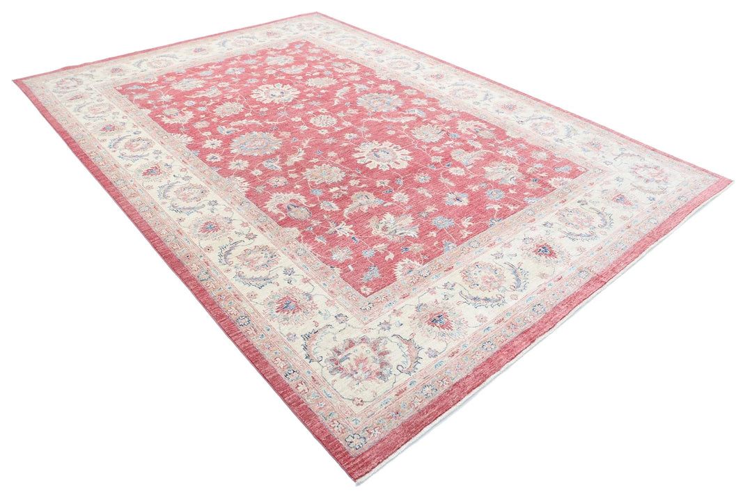 Afghan Ziegler Sultanabad Rug 8' 1" x 11' 1" Hand-Knotted | No. AT30222