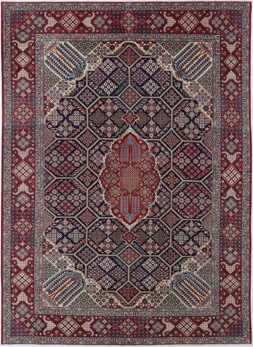 Persian Tabriz Rug 10' 6" x 14' 5" Hand-Knotted | No. AT30261