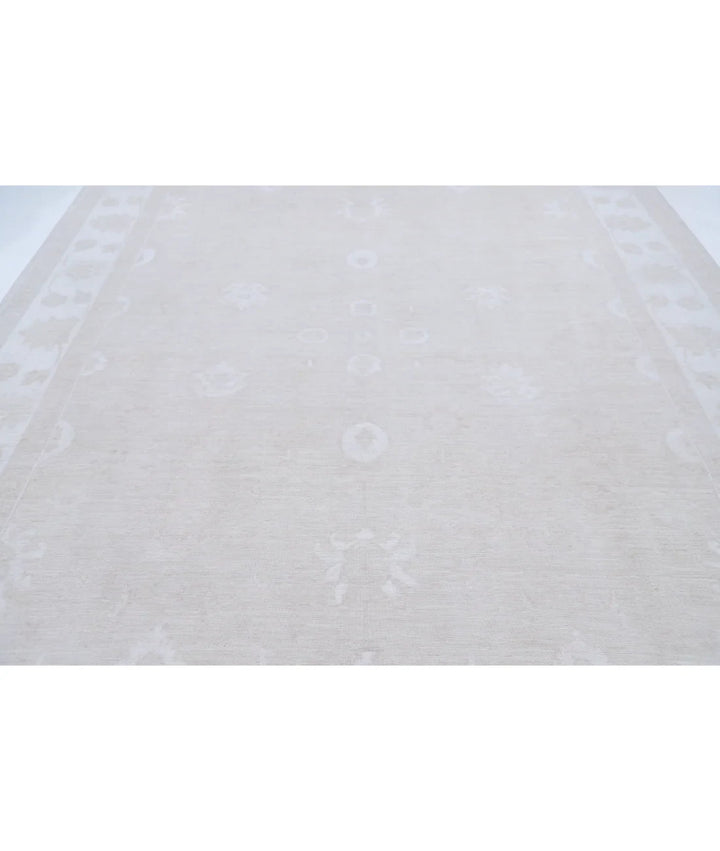 Brown Afghan Tabriz Rug 8' 11" x 11' 10" Hand-Knotted | No. AT30329