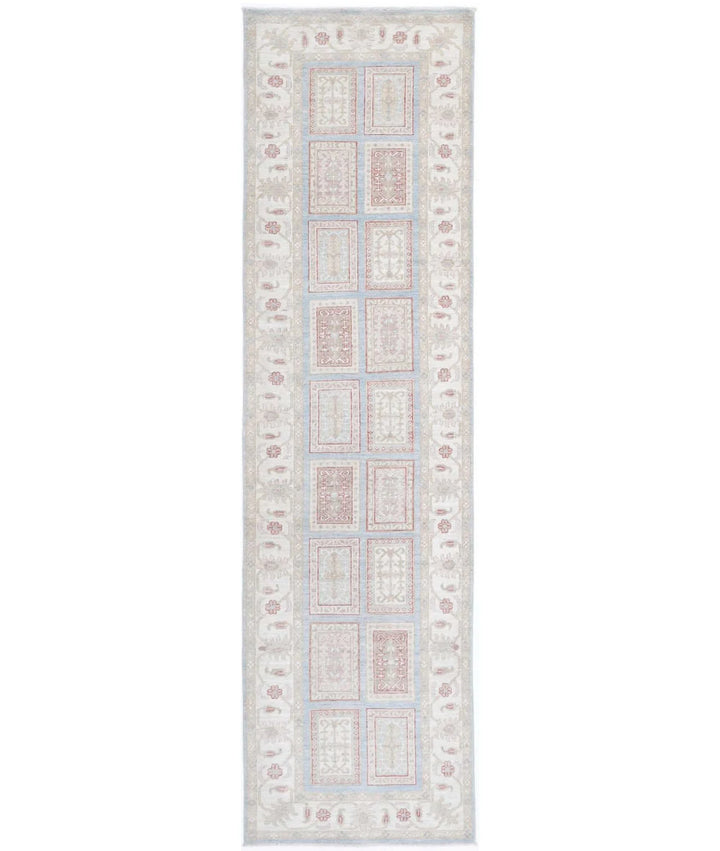 Afghan Bakhtiari Runner Rug 2' 9" x 10' 3" Hand-Knotted | No. AT30358