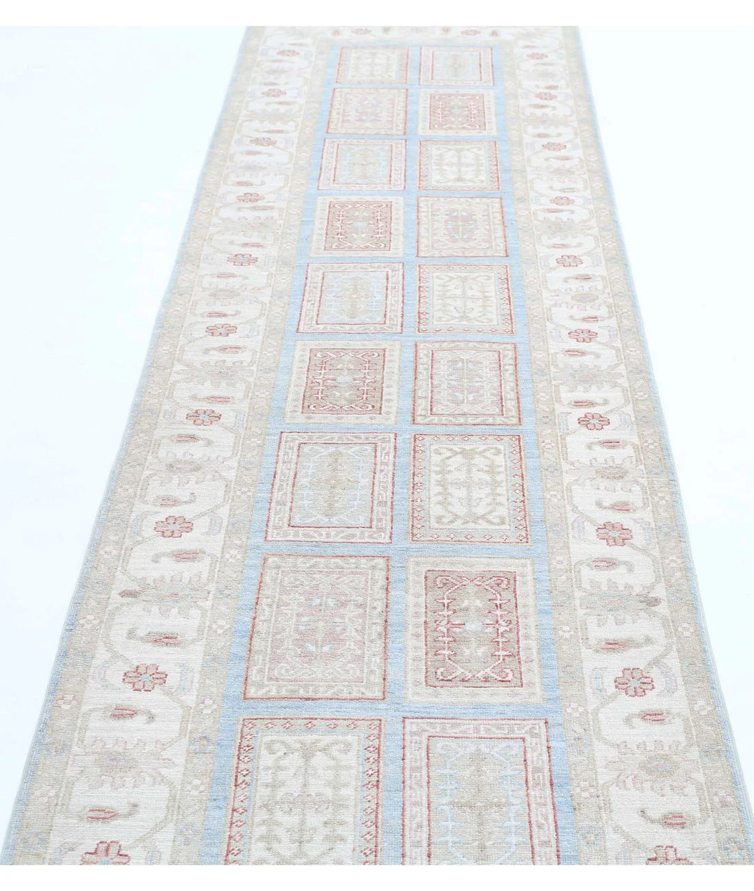 Afghan Bakhtiari Runner Rug 2' 9" x 10' 3" Hand-Knotted | No. AT30358
