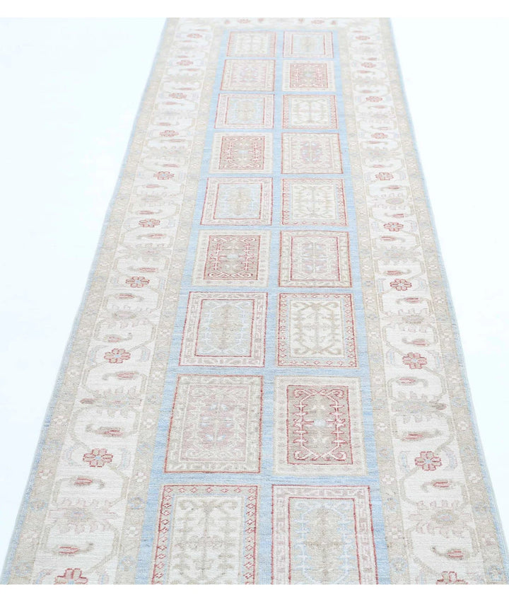 Afghan Bakhtiari Runner Rug 2' 9" x 10' 3" Hand-Knotted | No. AT30358