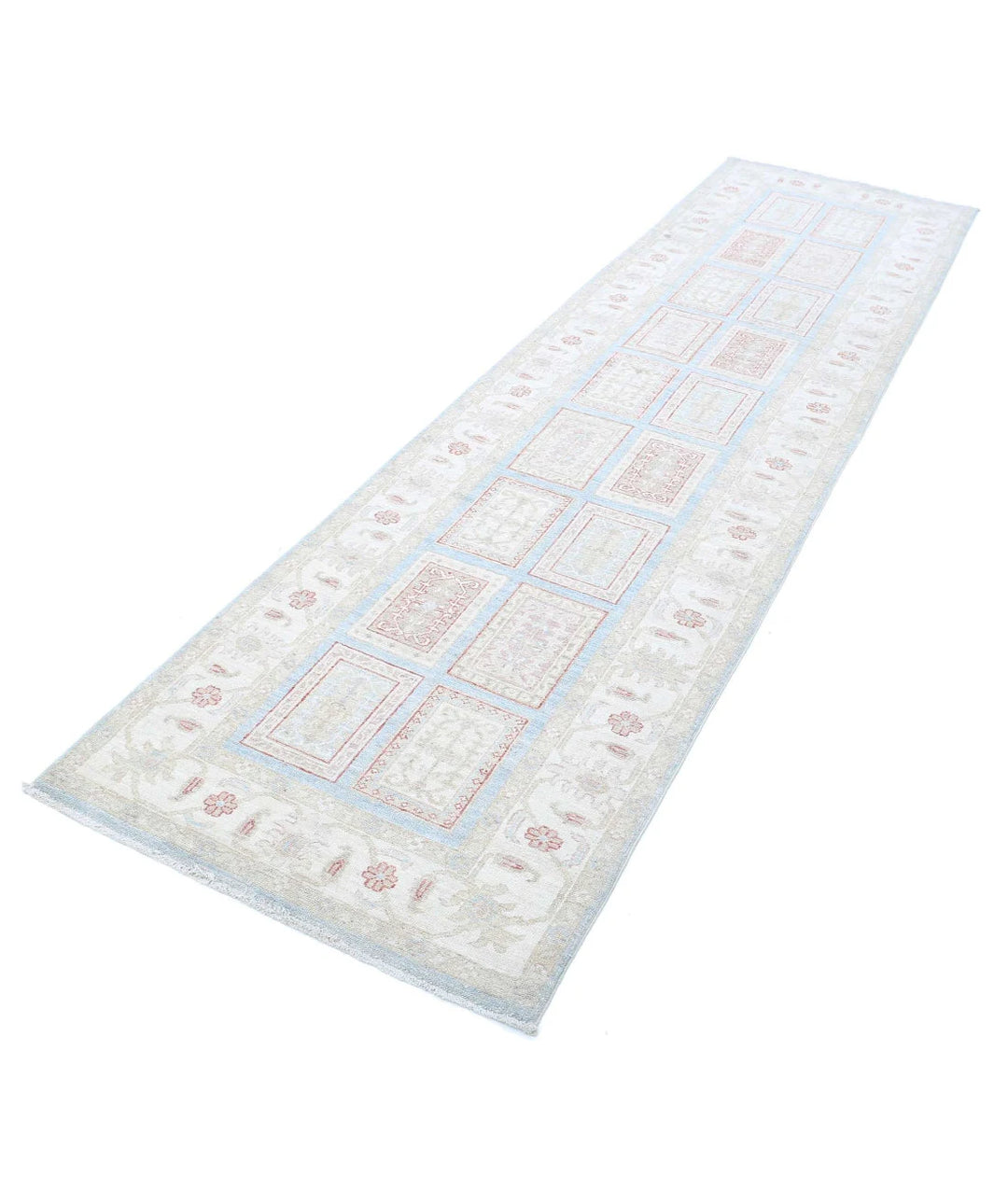 Afghan Bakhtiari Runner Rug 2' 9" x 10' 3" Hand-Knotted | No. AT30358