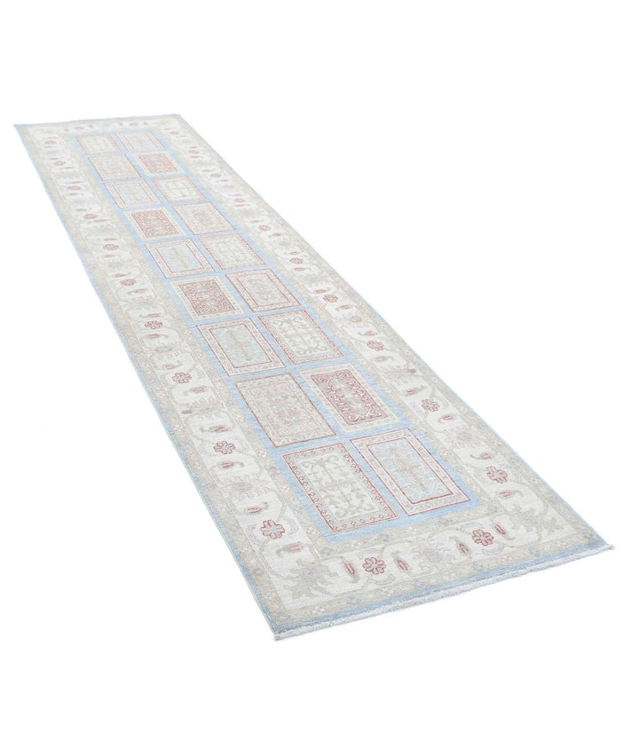 Afghan Bakhtiari Runner Rug 2' 9" x 10' 3" Hand-Knotted | No. AT30358