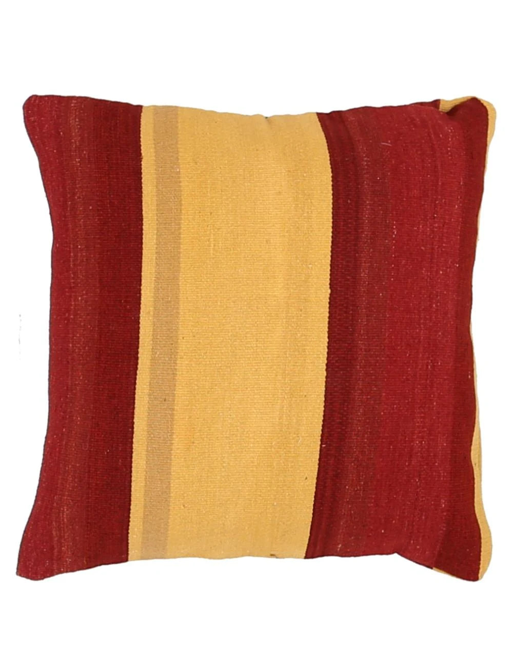 Afghan Modern Stripe Pillow 2' 5" x 2' 5" Hand-Woven | No. AT30434