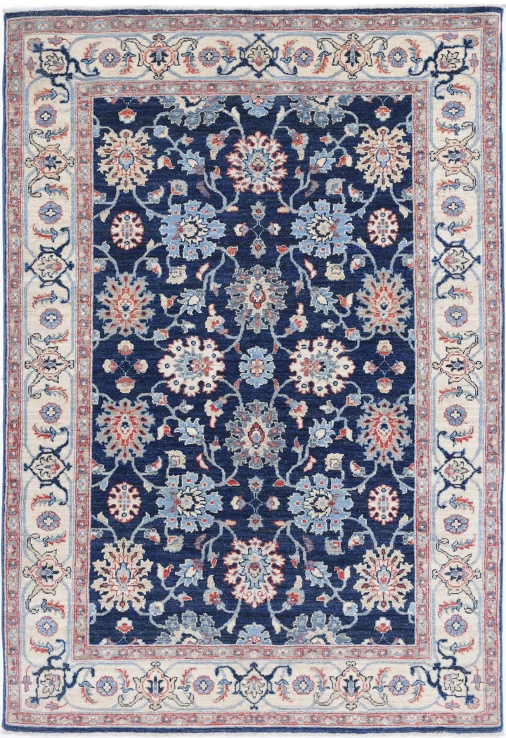 Afghan Ziegler Farhan Rug 4' 4" x 6' 5" Hand-Knotted | No. AT30476