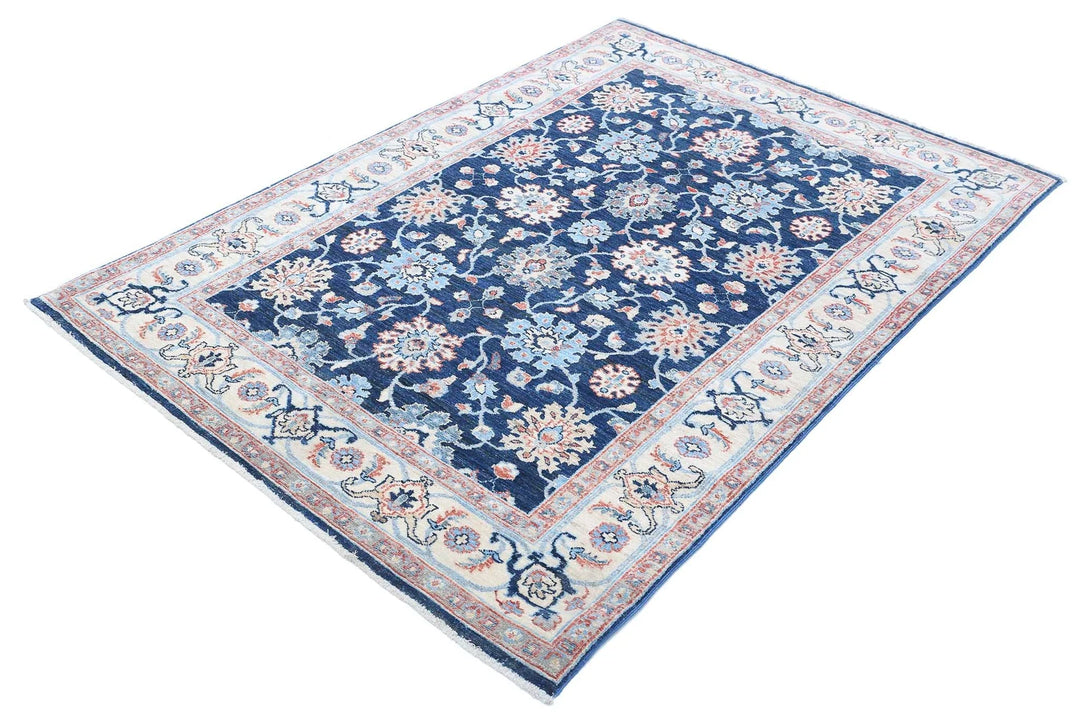 Afghan Ziegler Farhan Rug 4' 4" x 6' 5" Hand-Knotted | No. AT30476