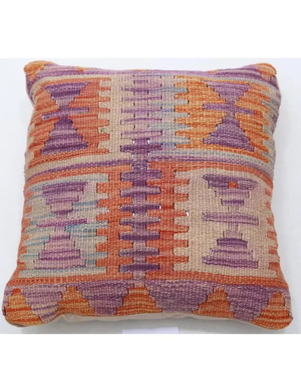 Afghan Tribal Pillow 1' 5" x 1' 5" Hand-Woven | No. AT30527