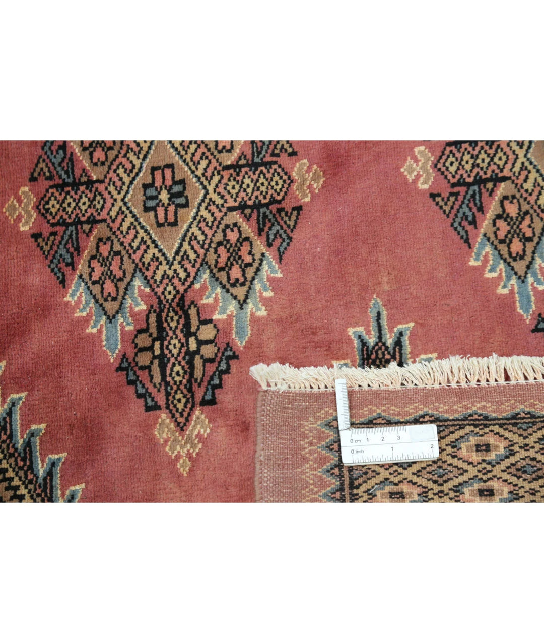 Pink Ivory Pakistani Bokhara Rug 8' 1" x 10' 4" Hand-Knotted | No. AT30533