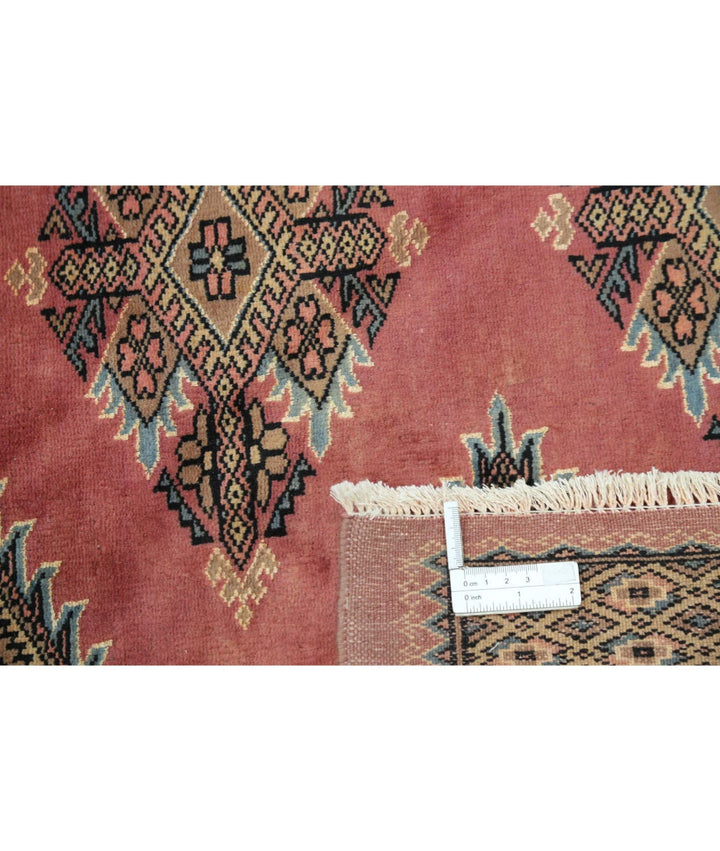 Pink Ivory Pakistani Bokhara Rug 8' 1" x 10' 4" Hand-Knotted | No. AT30533