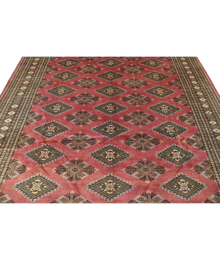 Pink Ivory Pakistani Bokhara Rug 8' 1" x 10' 4" Hand-Knotted | No. AT30533