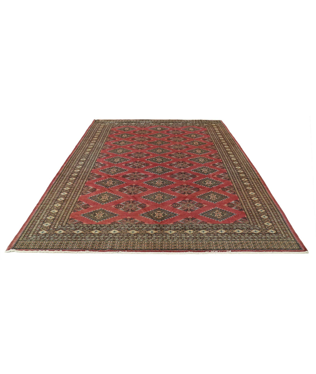 Pink Ivory Pakistani Bokhara Rug 8' 1" x 10' 4" Hand-Knotted | No. AT30533