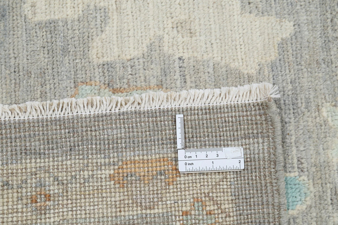 Grey Afghan Oushak Rug 8' 0" x 10' 0" Hand-Knotted | No. AT30559